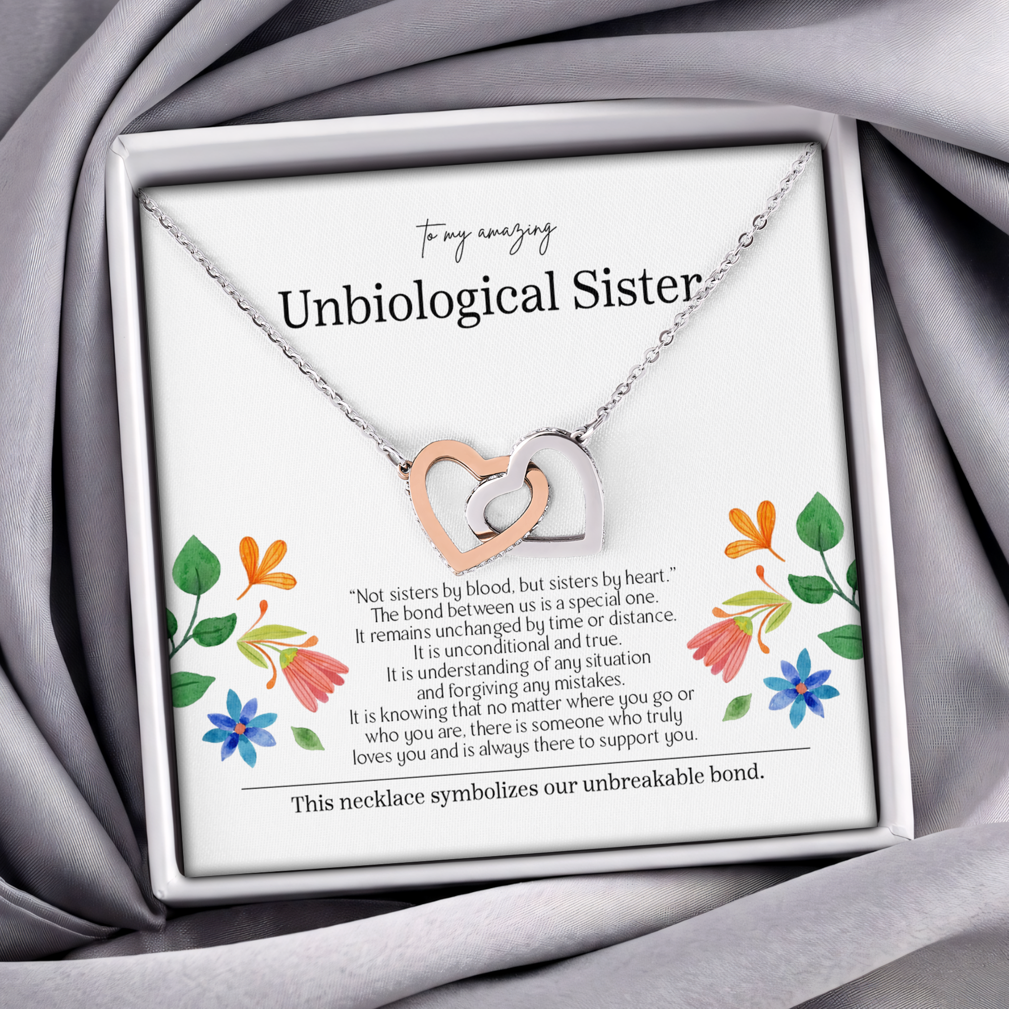 To My Amazing Unbiological Sister Necklace