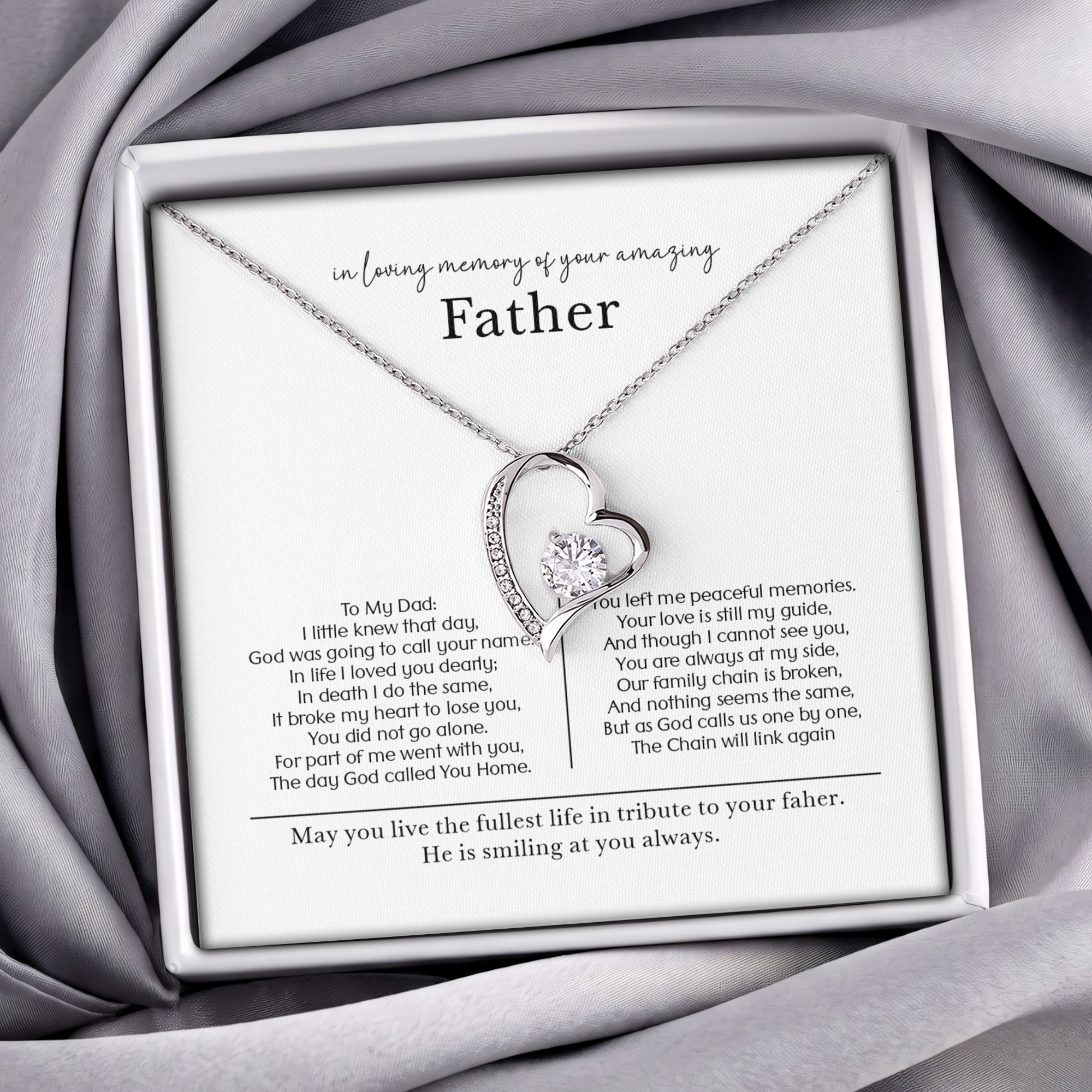 In Loving Memory Of Your Amazing Father Jewelry