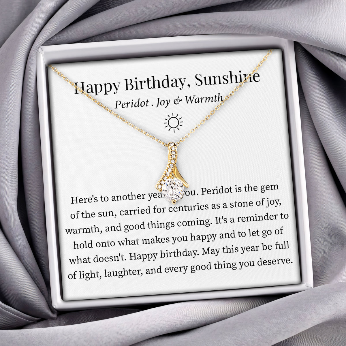 Happy Birth Sunshine Jewelry