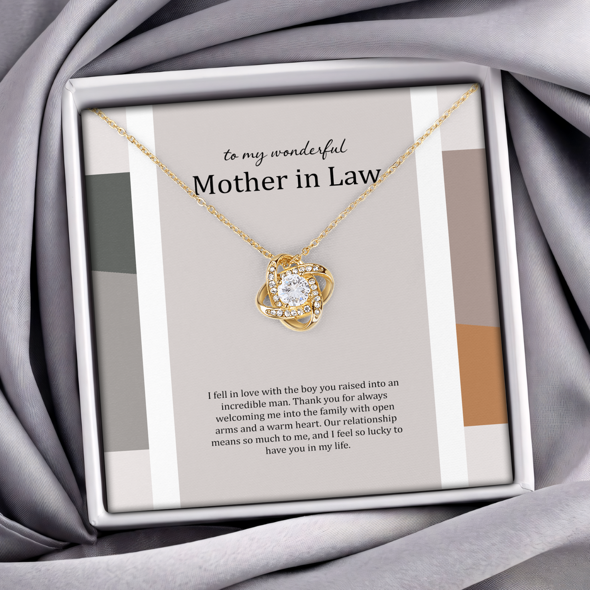 To My Wonderful Mother In Law Jewelry