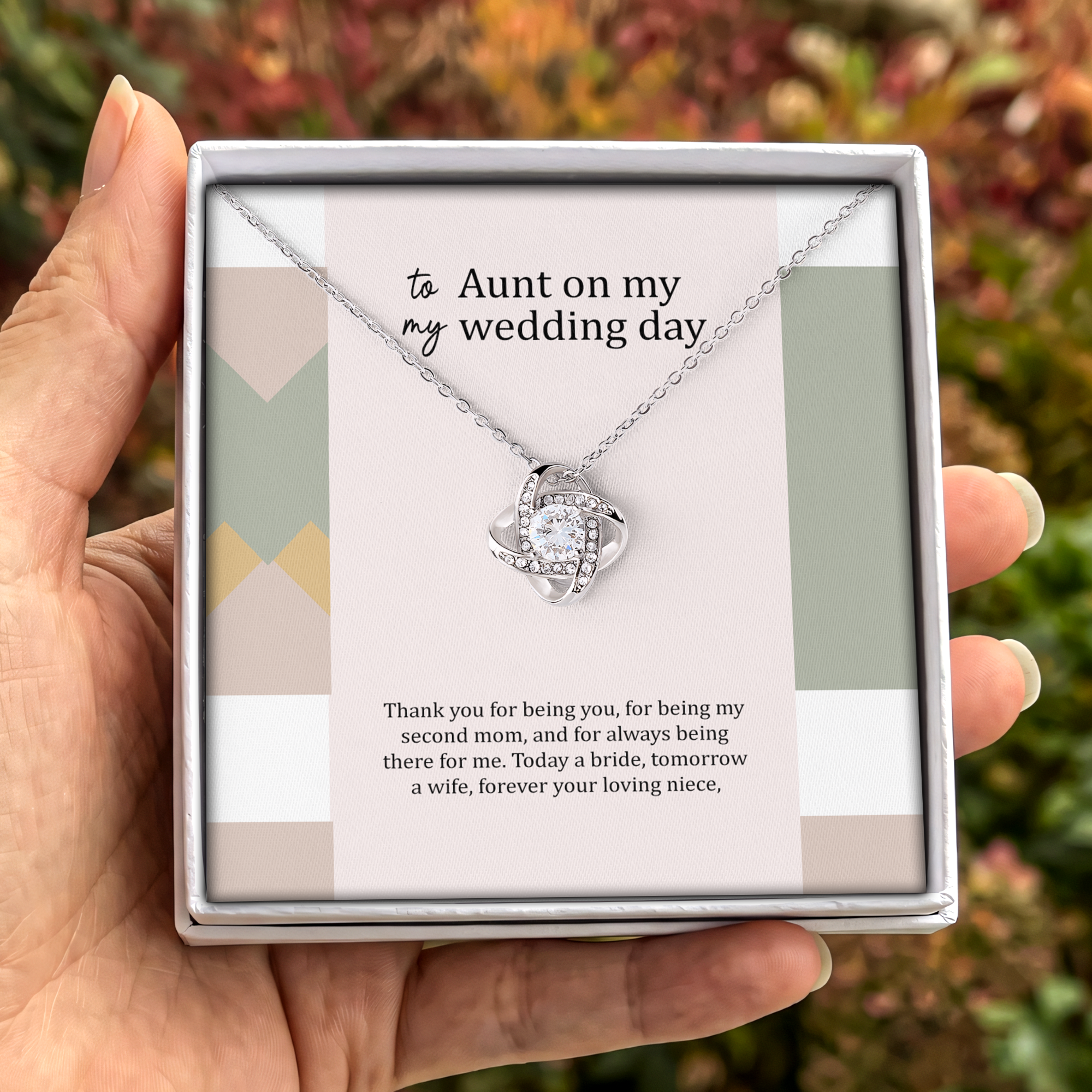 To My Aunt On My Wedding Day Jewelry