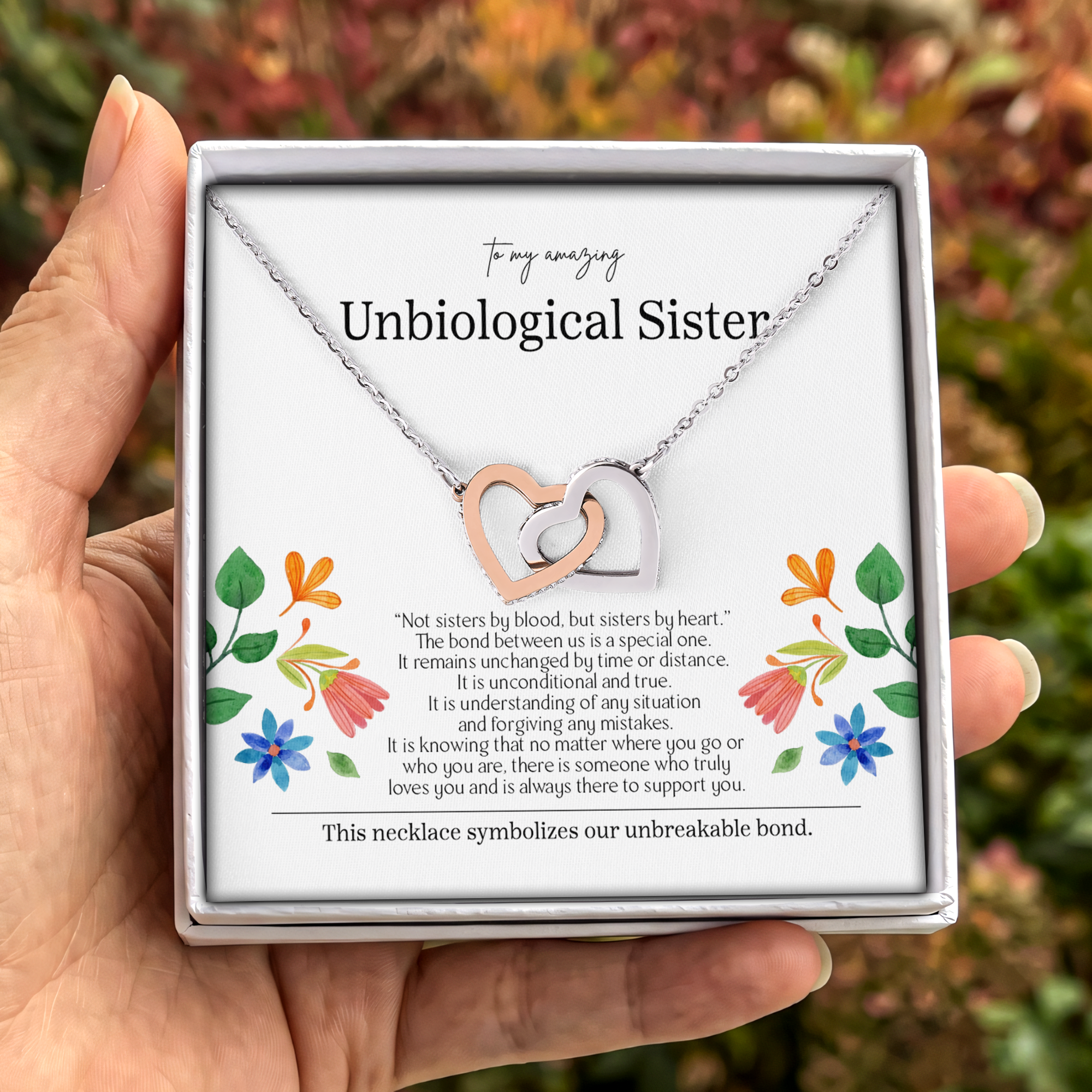 To My Amazing Unbiological Sister Necklace