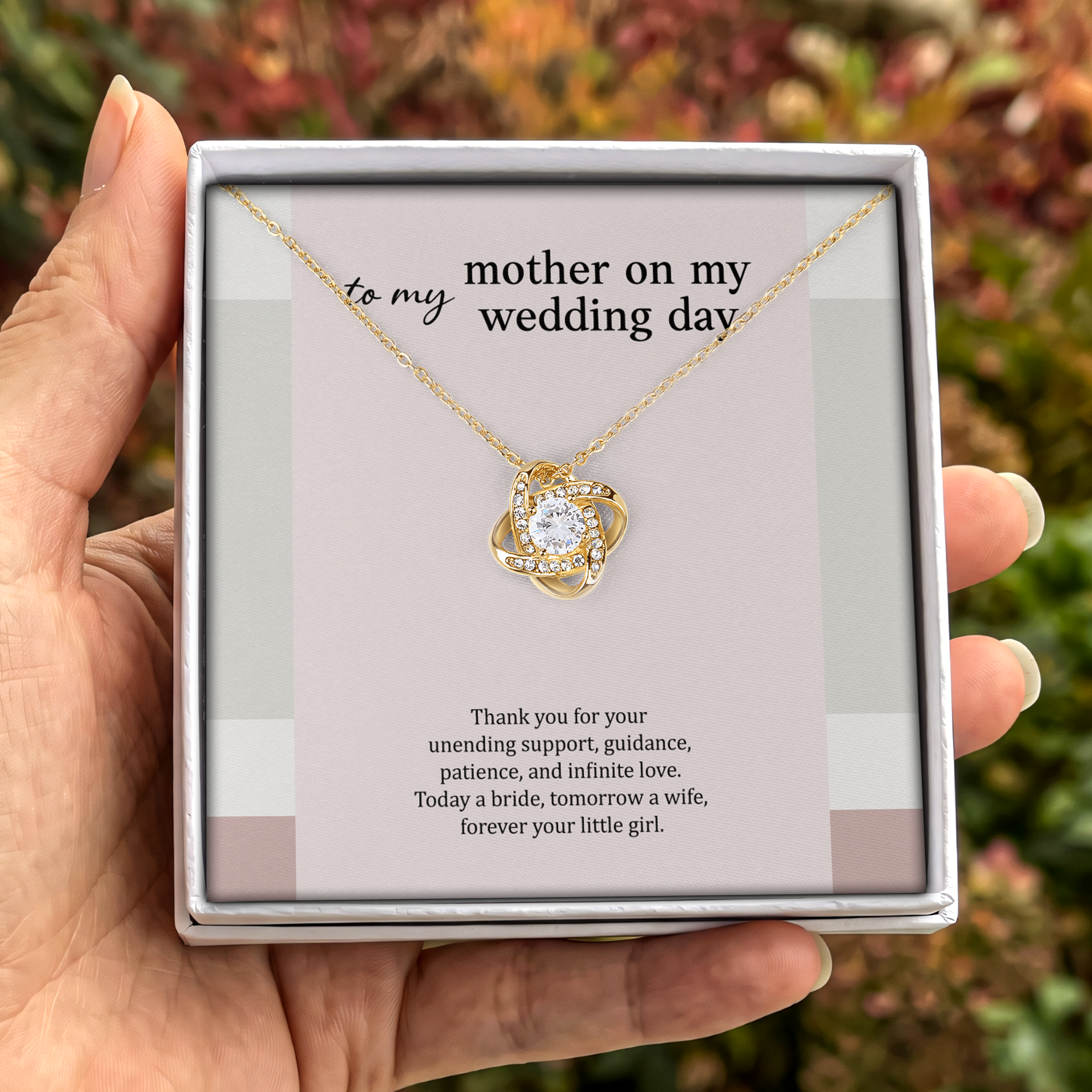 To My Mother On My Wedding Day Jewelry