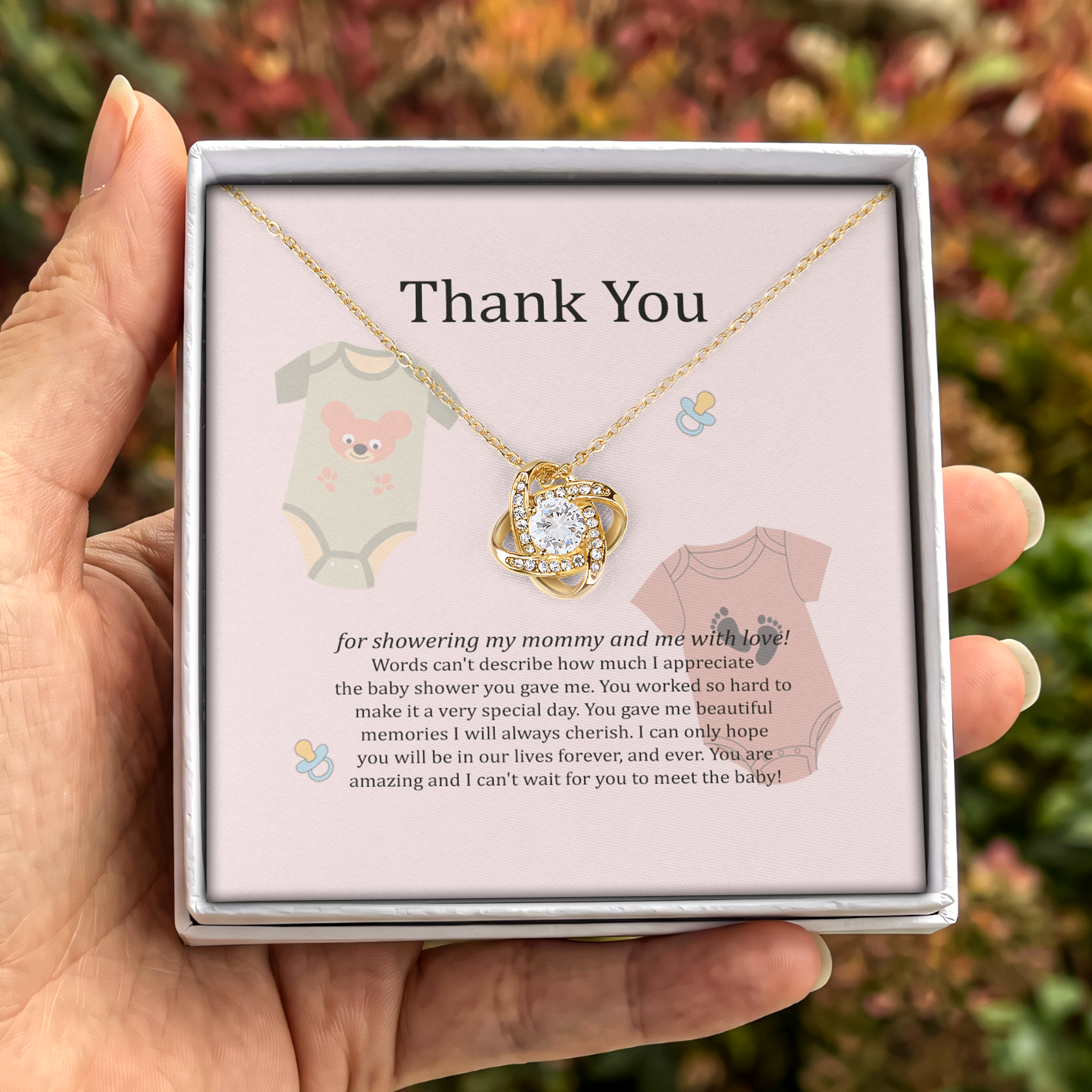 Thank You Baby Shower Jewelry