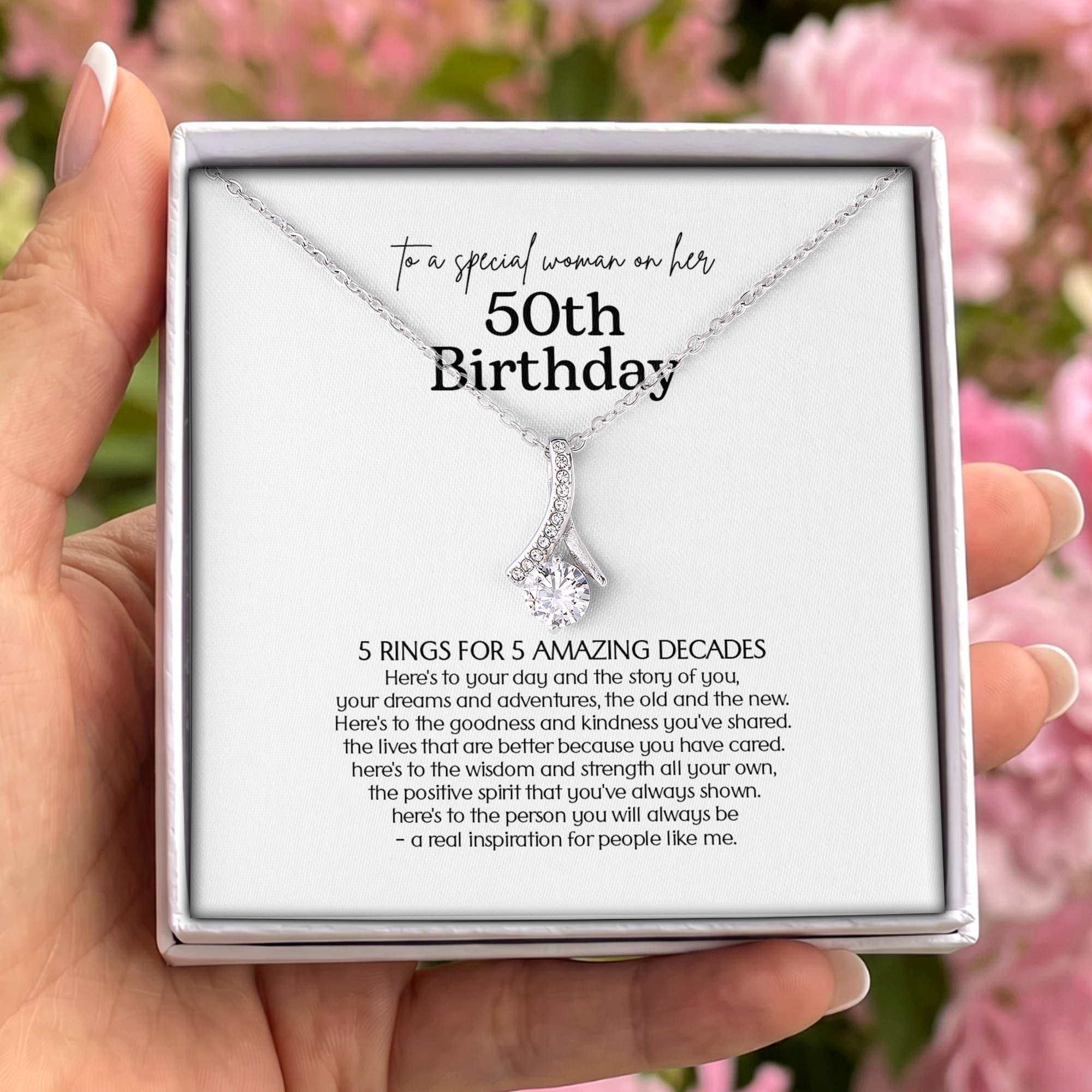 To A Special Woman On Her 50th Birthday Jewelry