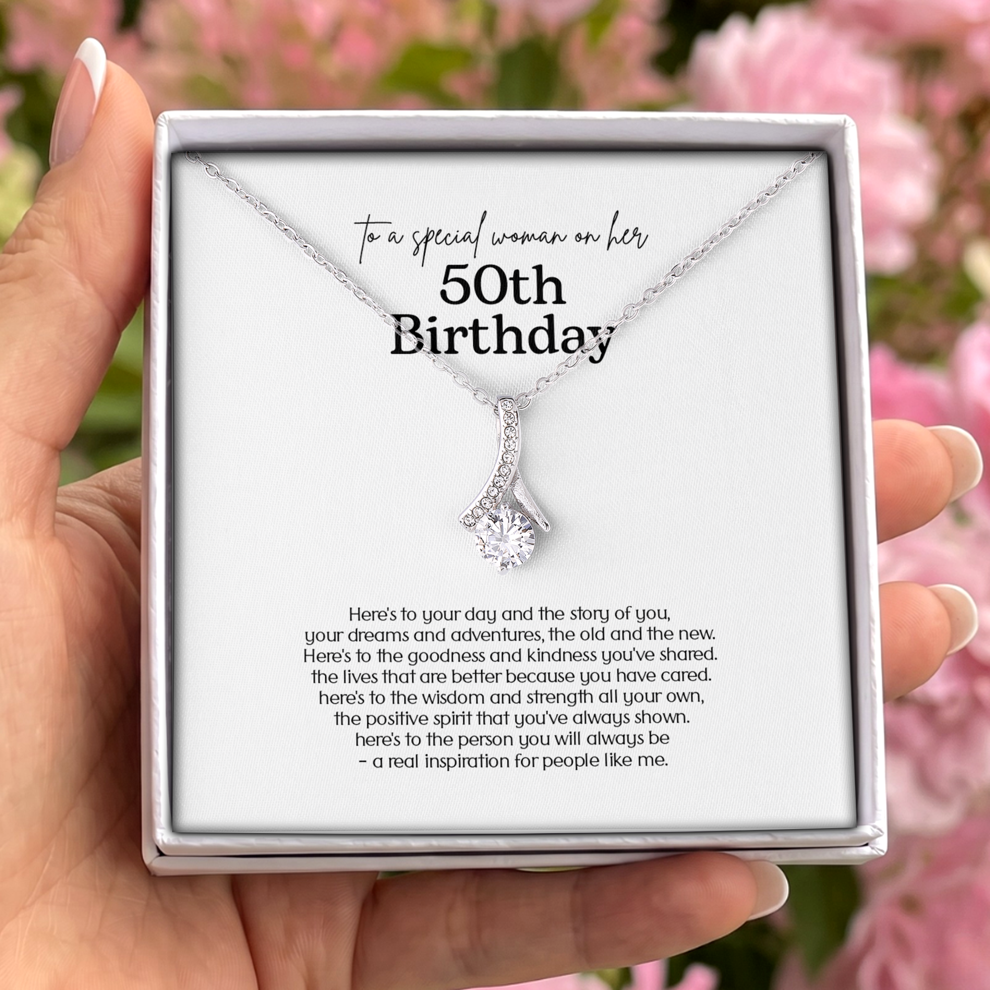 To A Special Woman On Her 50th Birthday Jewelry