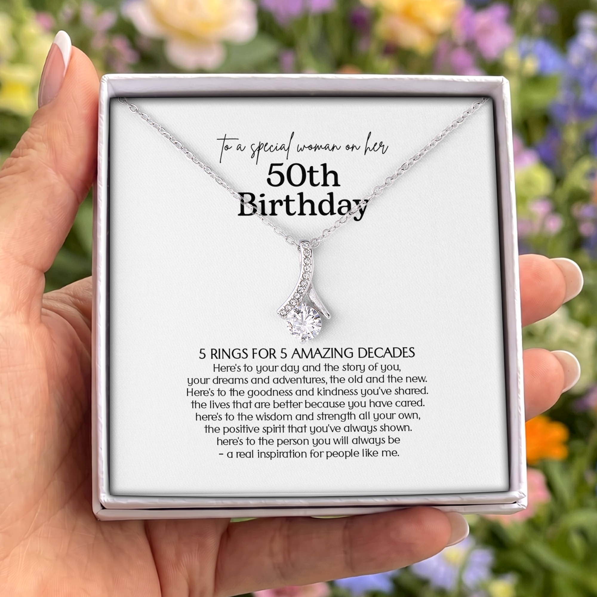 To A Special Woman On Her 50th Birthday Jewelry