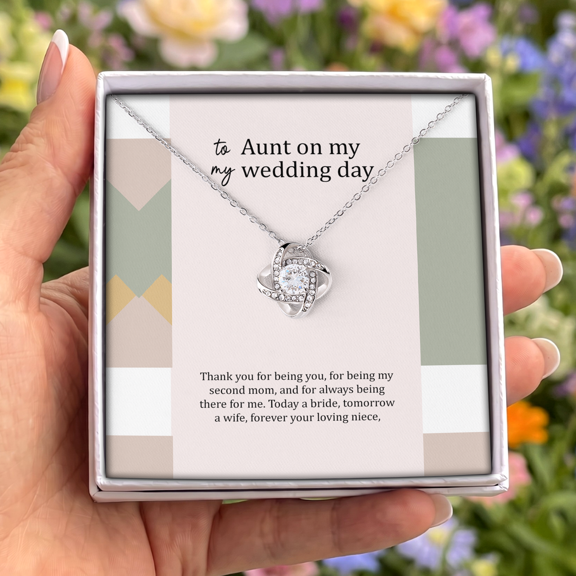 To My Aunt On My Wedding Day Jewelry