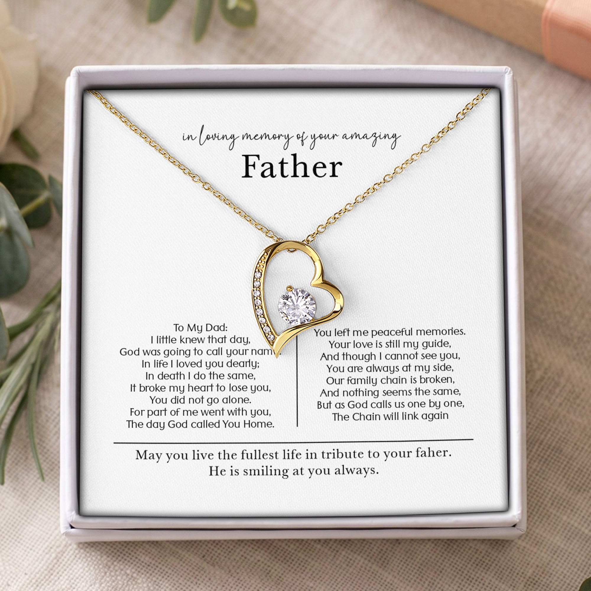 In Loving Memory Of Your Amazing Father Jewelry