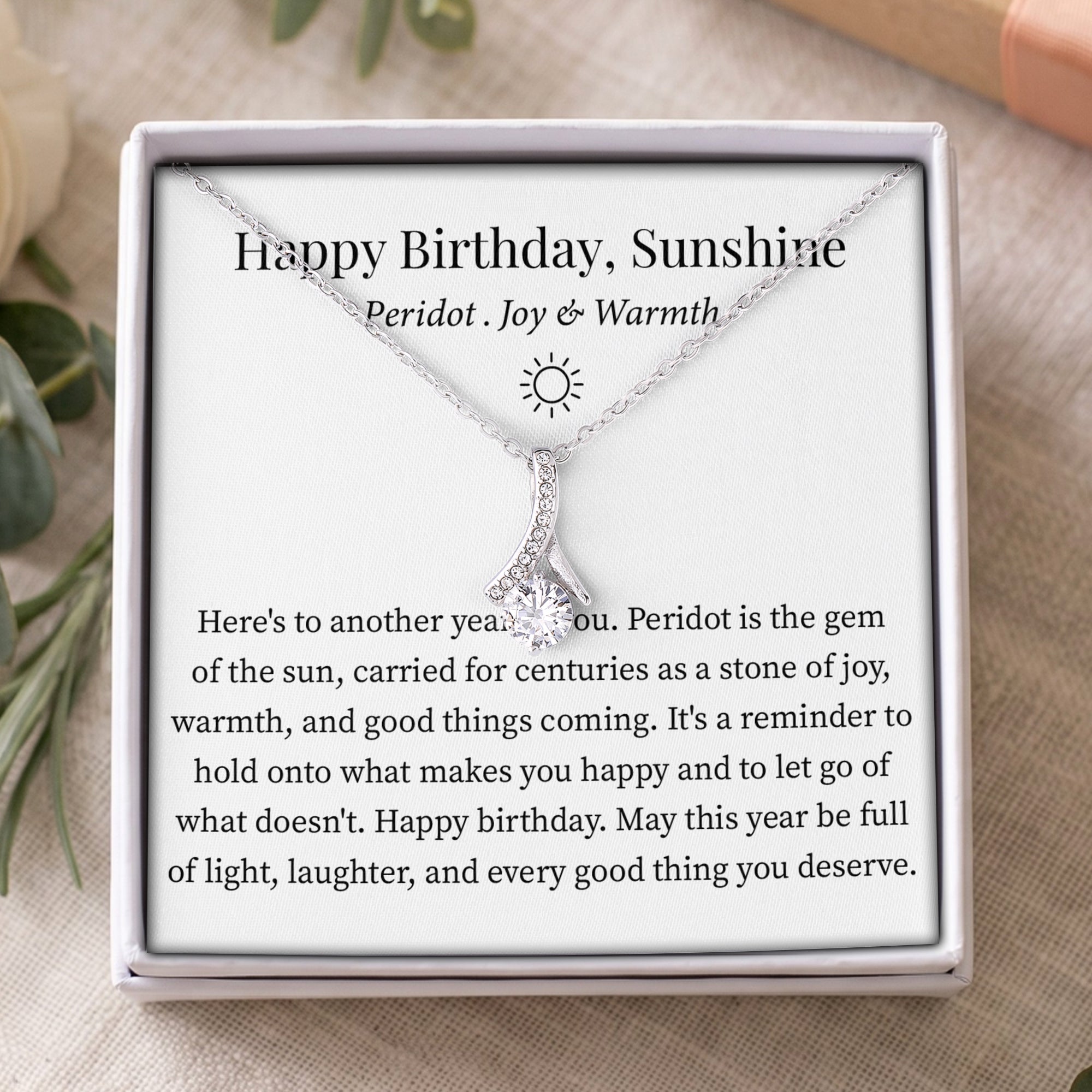 Happy Birth Sunshine Jewelry