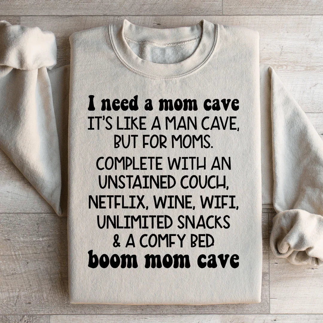Mom Cave Sweatshirt Peachy Sunday T-Shirt