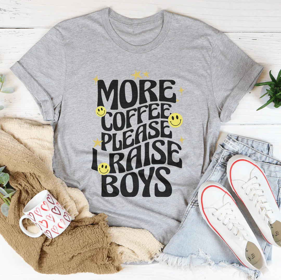 More Coffee Please I Raise Boys Tee Athletic Heather / S Peachy Sunday T-Shirt