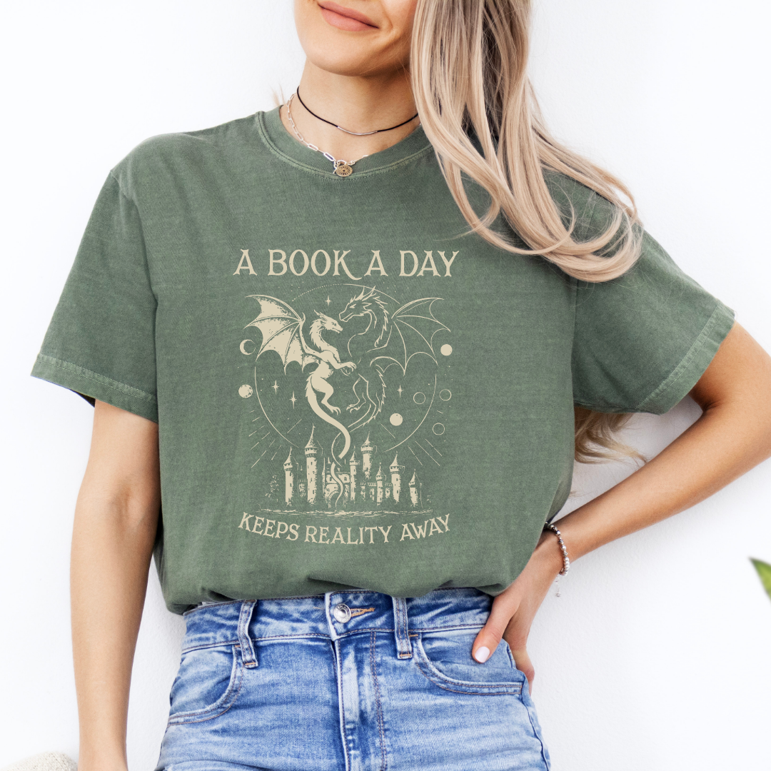 A Book A Day Keeps Reality Away Tee