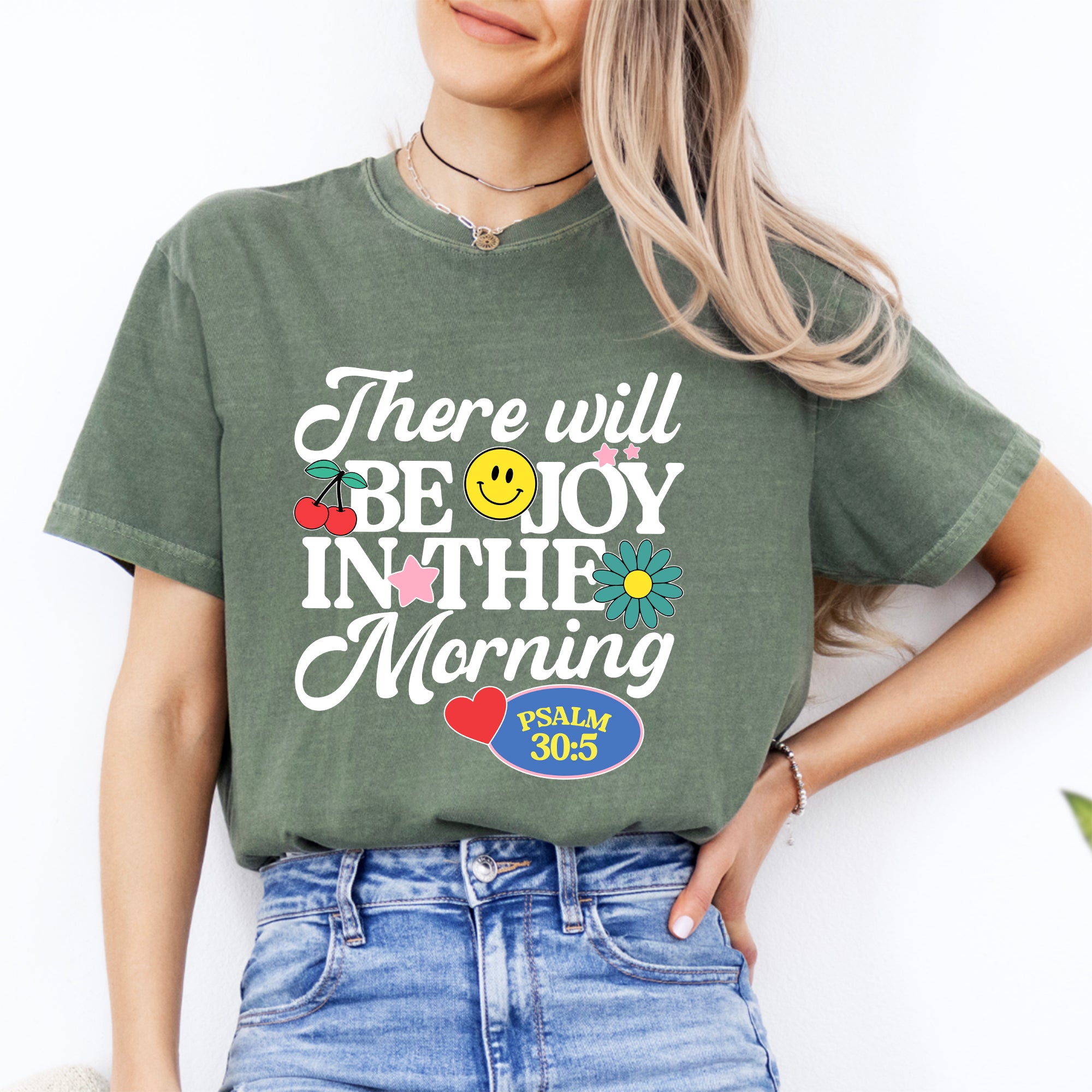 T-Shirt „Morgens wird es Freude geben“