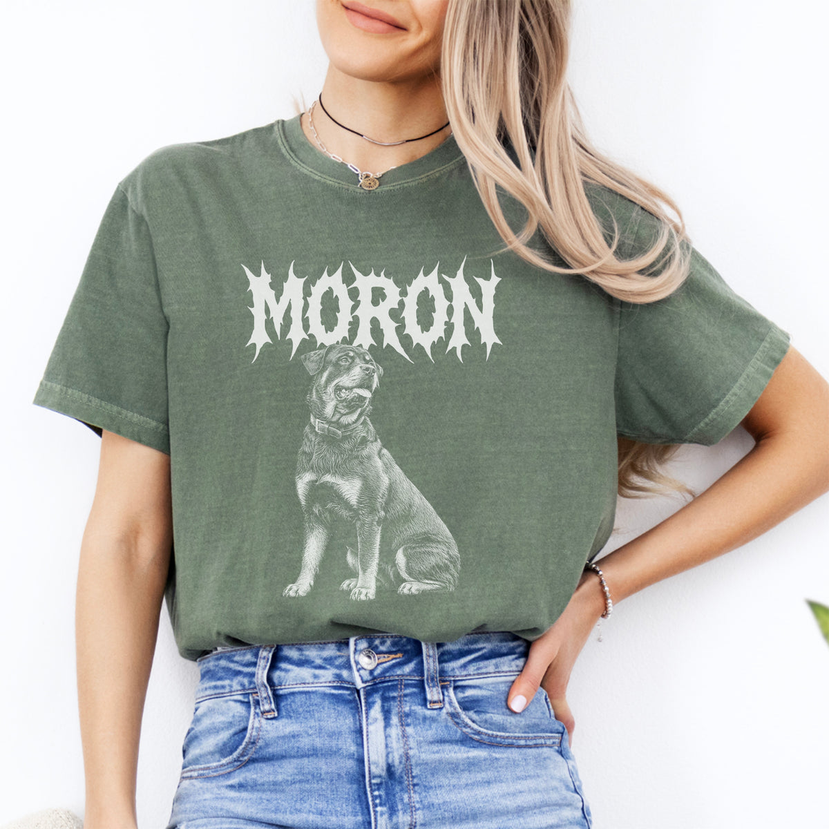 Personlized Gothic Pet Photo And Name Tee