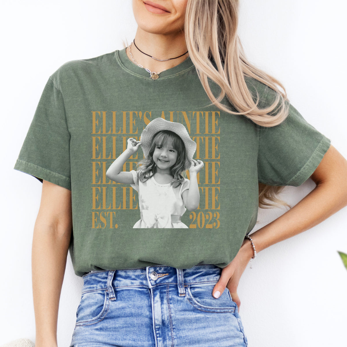 T-shirt personnalisé pour tata avec photo