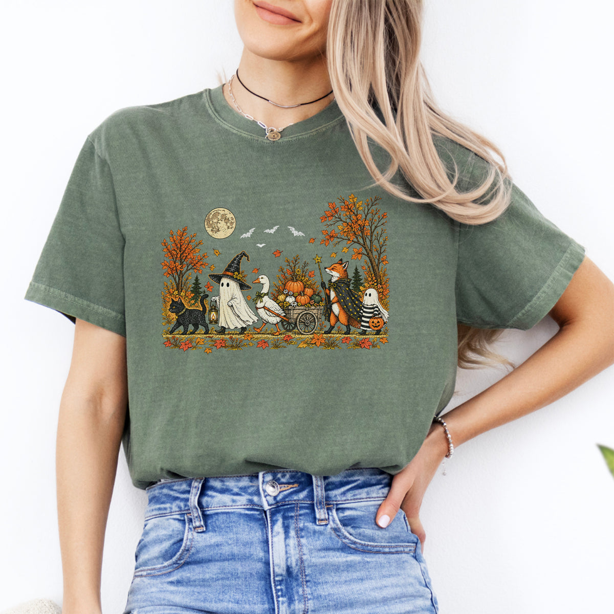Vintage-Halloween-T-Shirt „Süßes oder Saures“