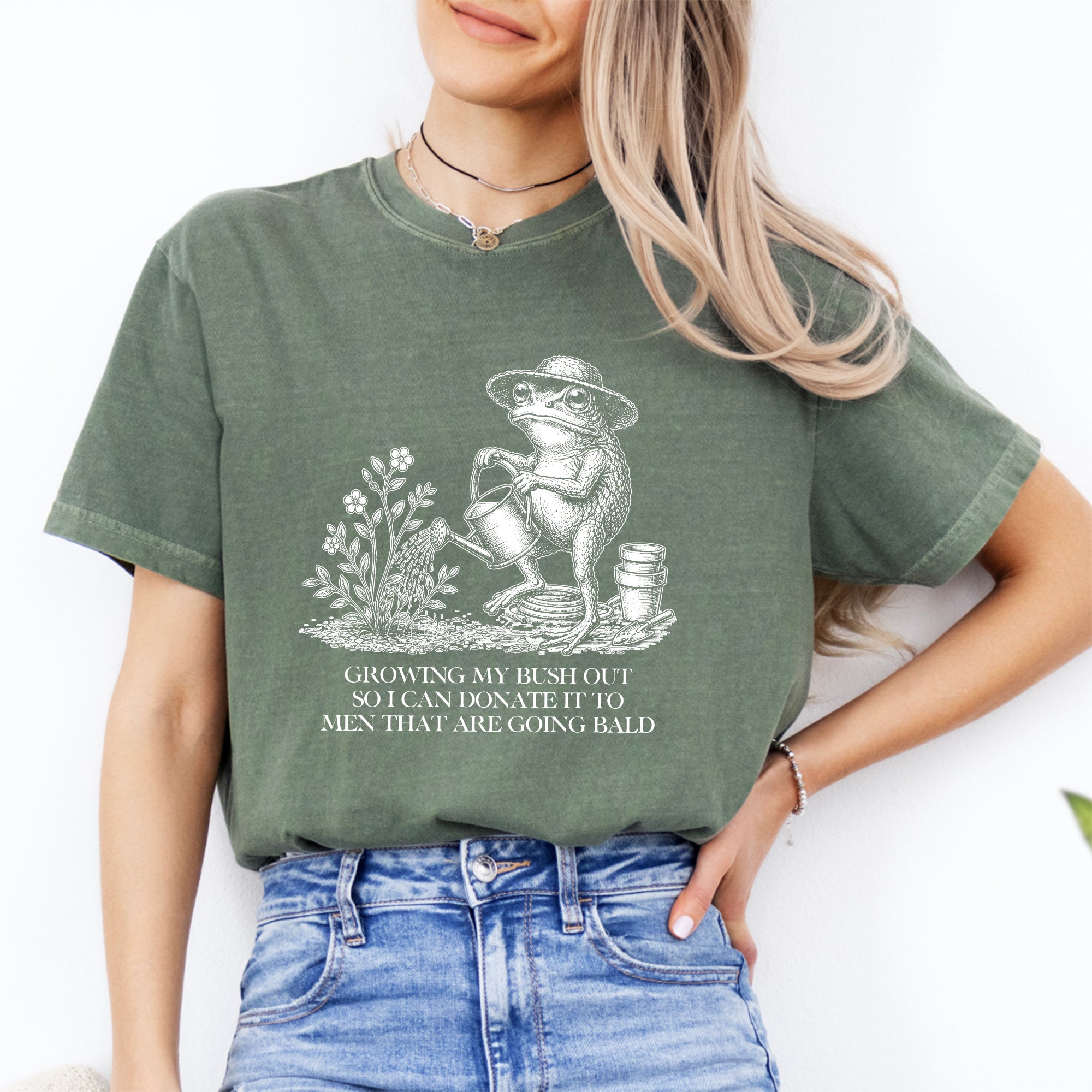 T-shirt amusant pour femme « Je laisse pousser mes poils pubiens »