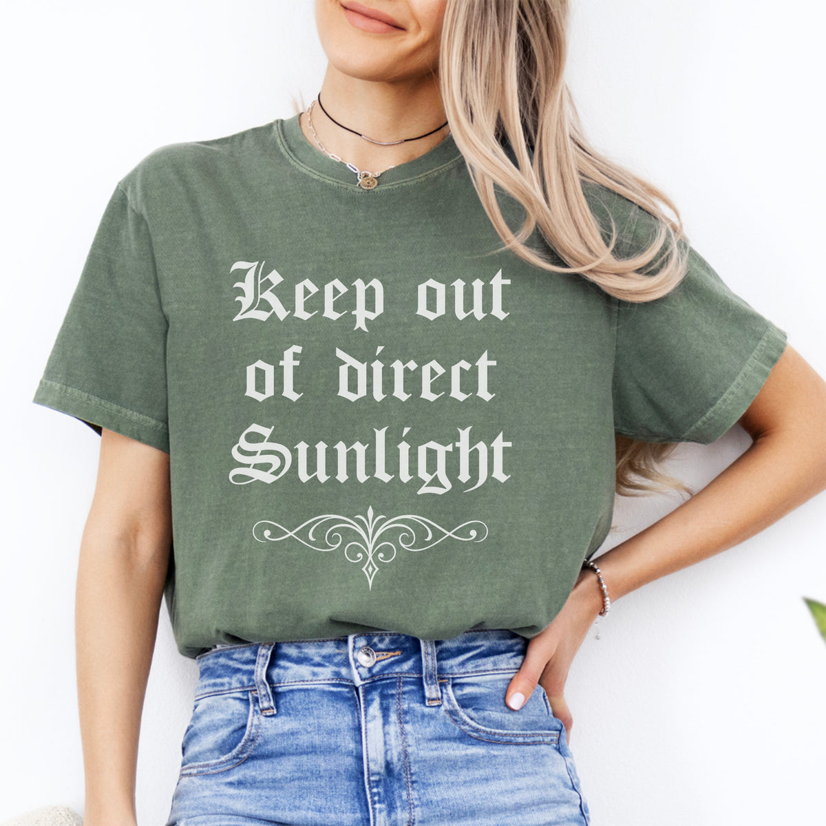 T-shirt « Tenir à l'écart de la lumière directe du soleil »