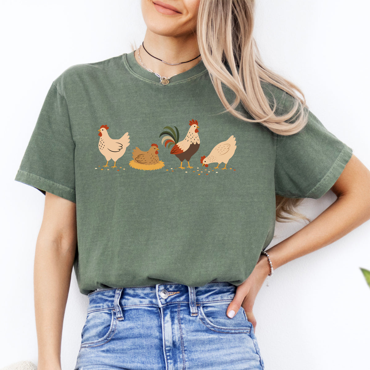 Camiseta de pollo bohemio