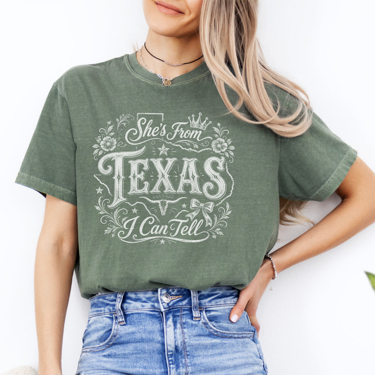 T-shirt de cow-girl sudiste du Texas « She's From Texas »