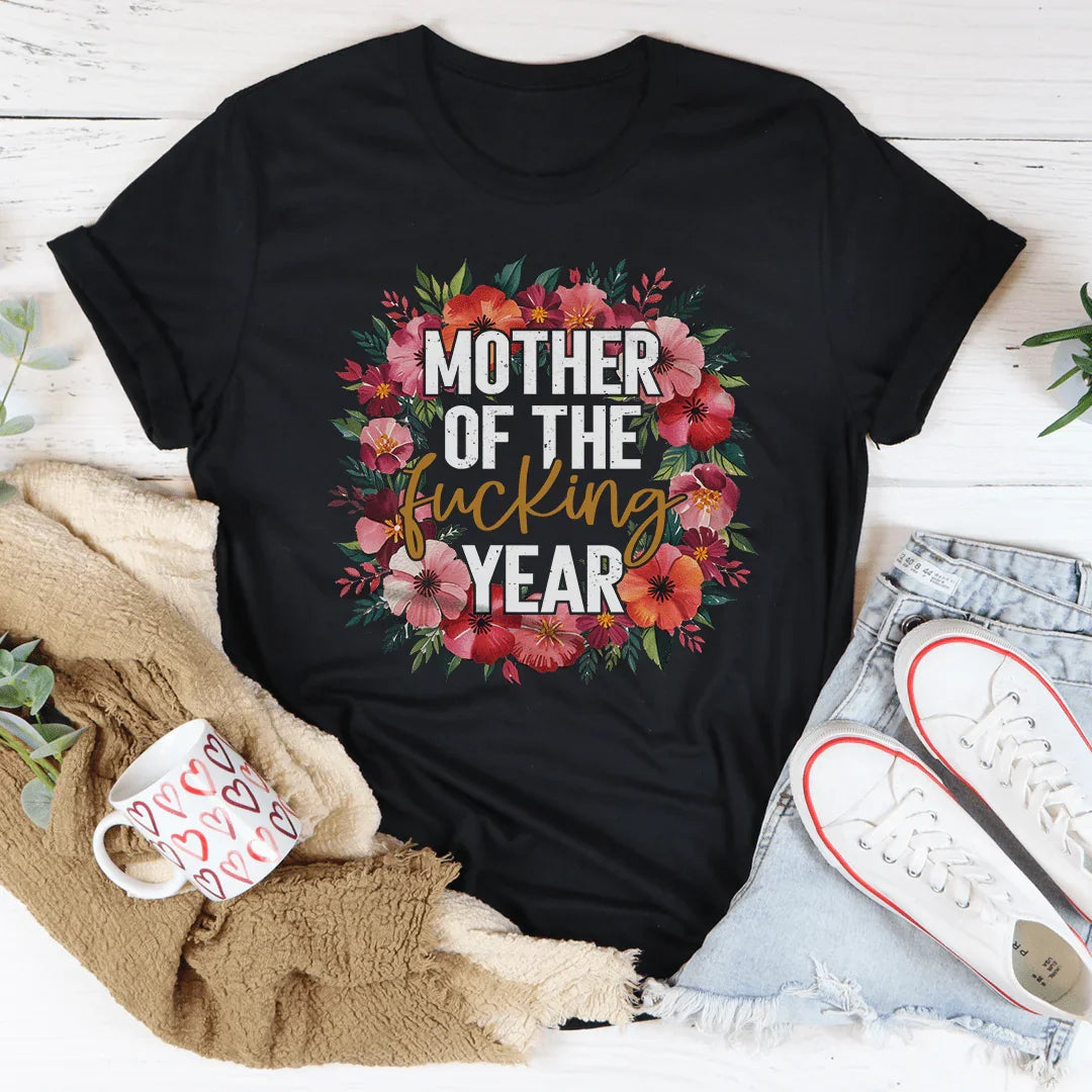 Mother Of The F-cking Year Tee Black Heather / S Peachy Sunday T-Shirt