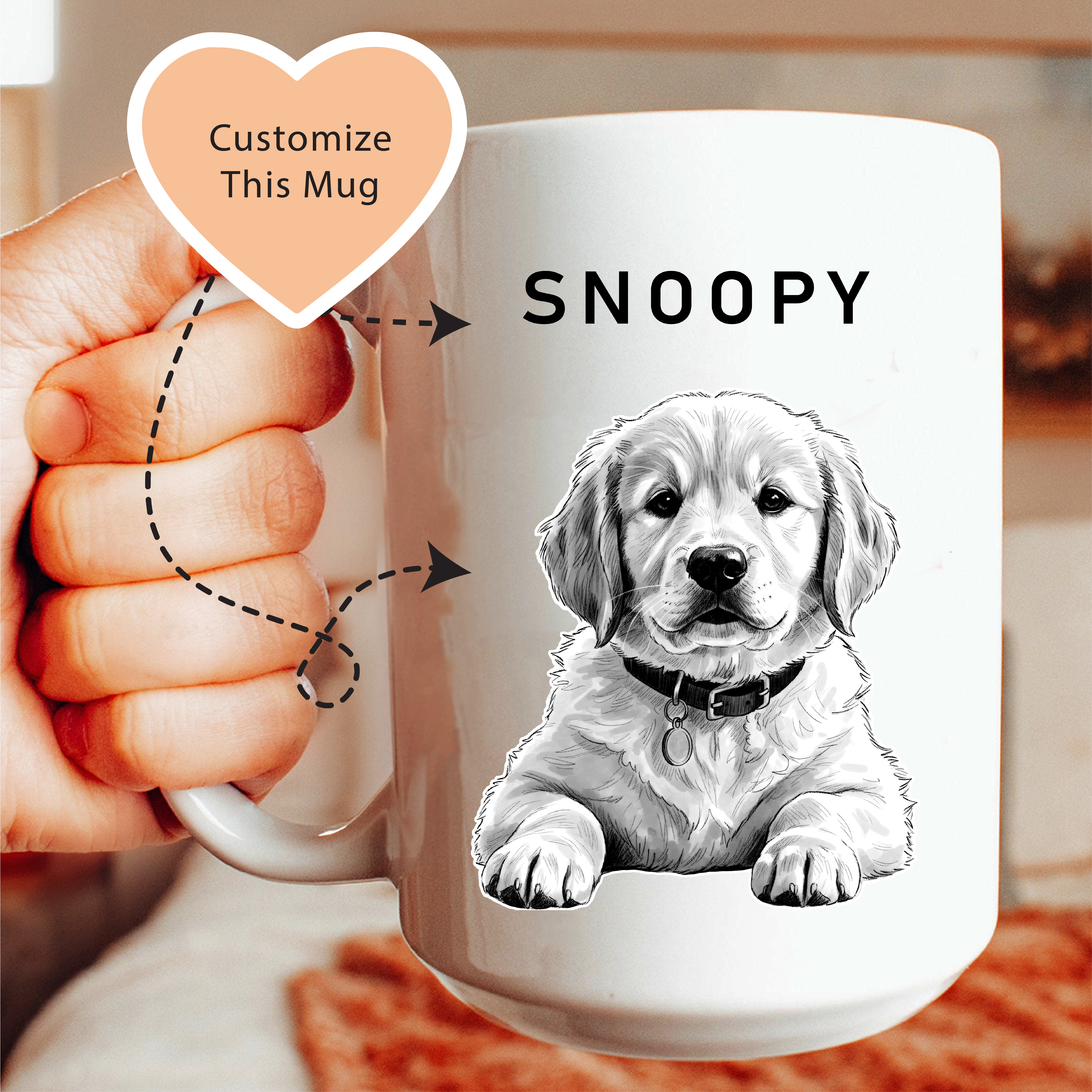 Personalized Pet Portrait Coffee Mug