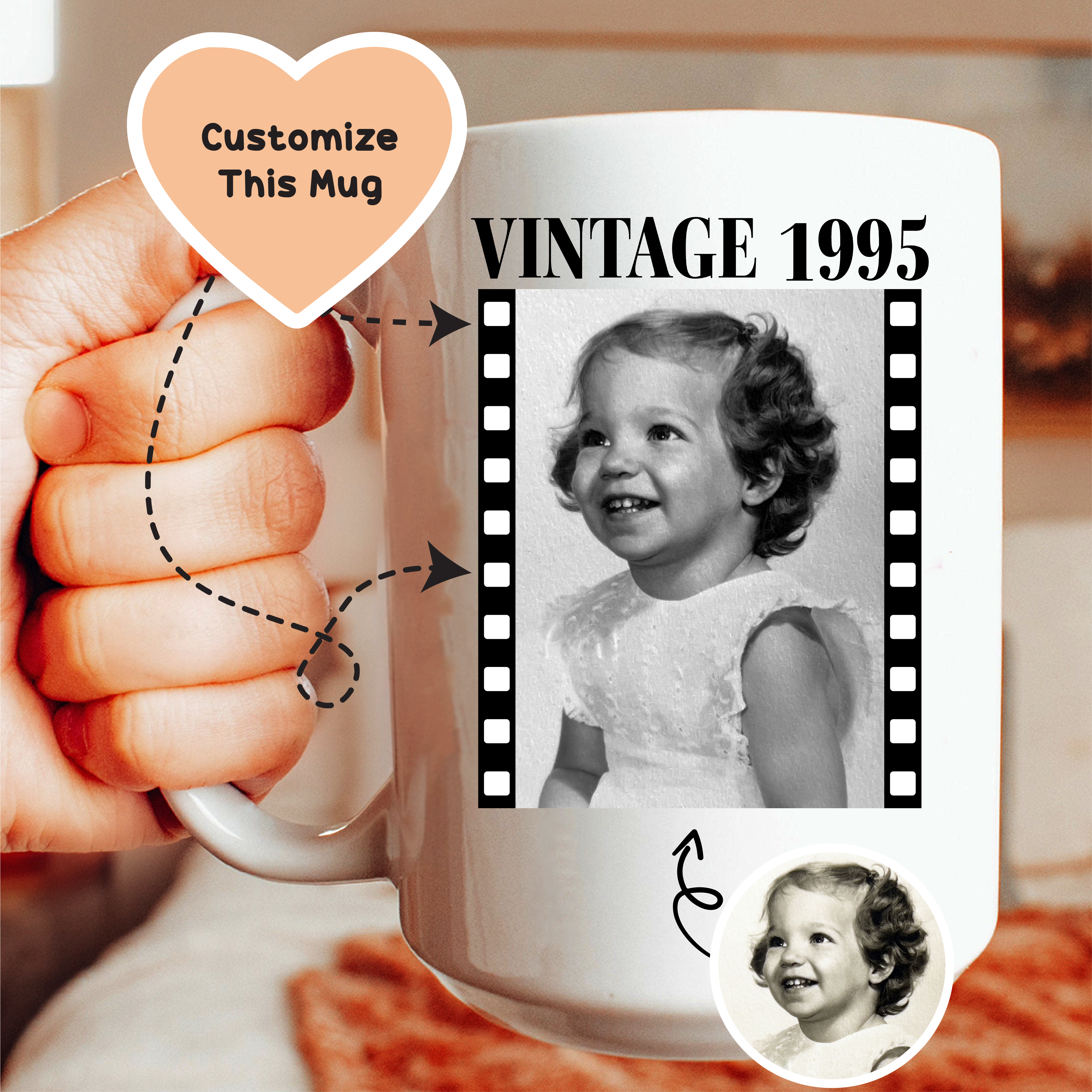 Personalized 30th Birthday Vintage Mug