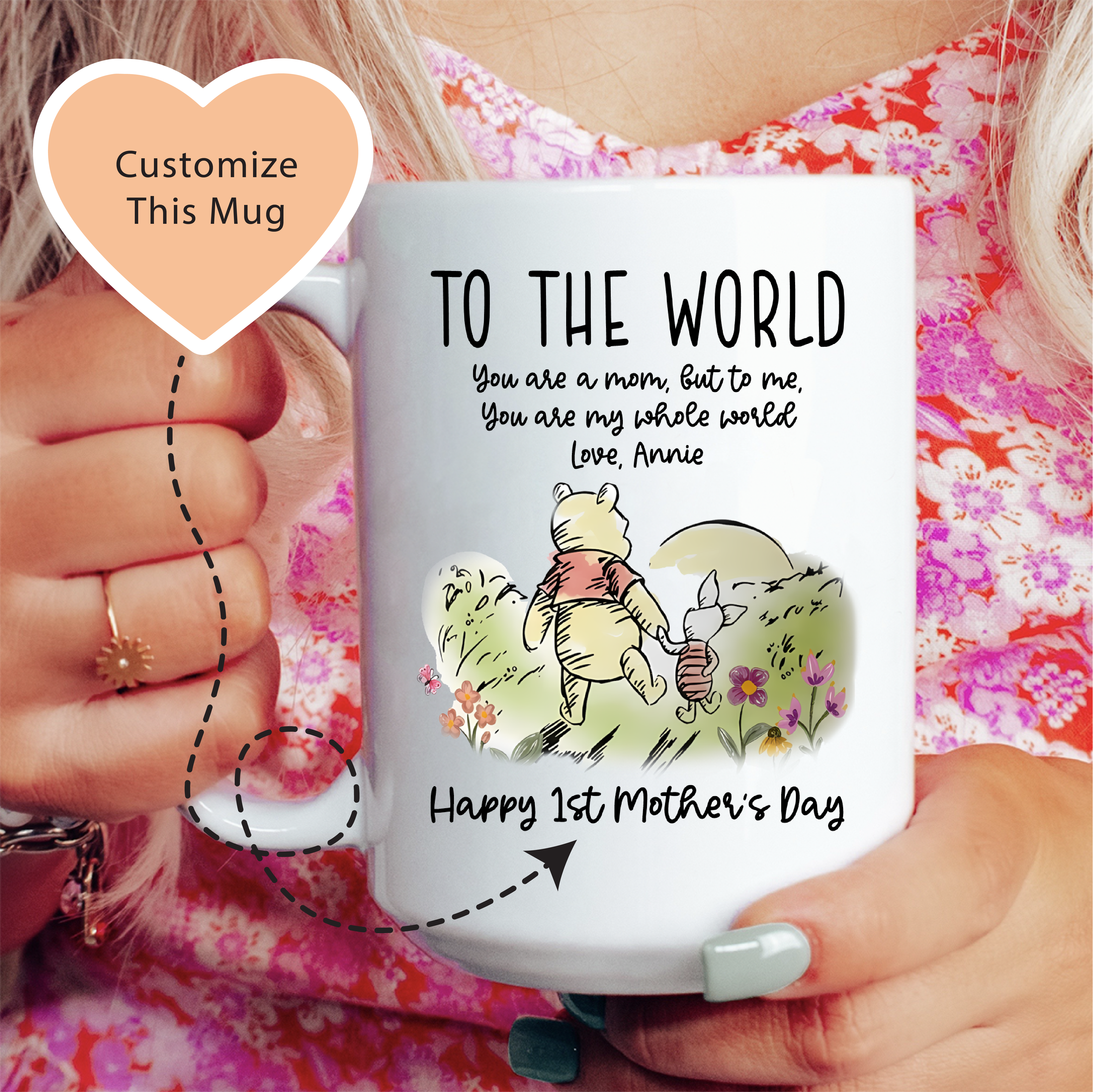 Personalized To The World You Are A Mom Mug