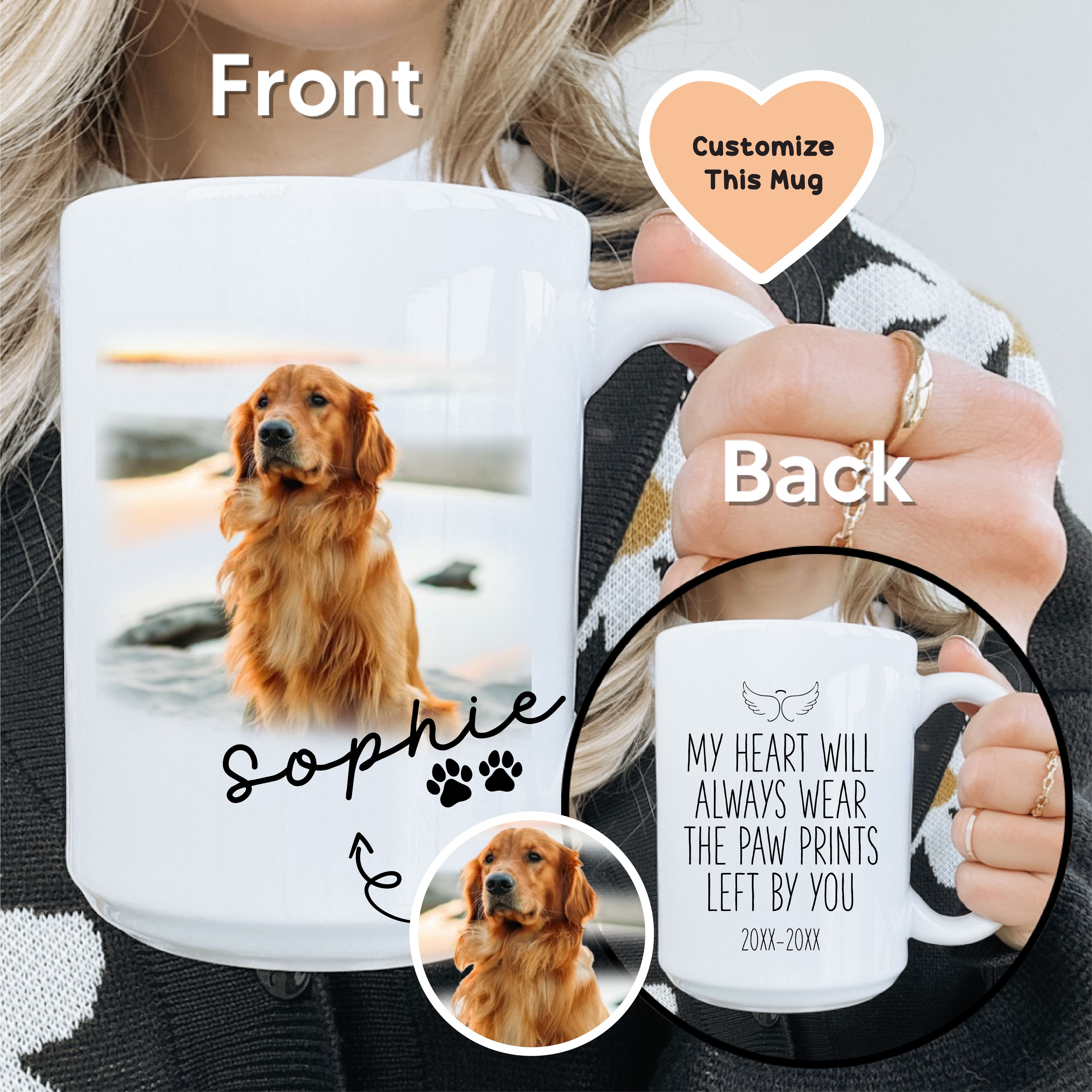 Custom Dog Photo Pet Memory & Gift for Dog Lovers Mug