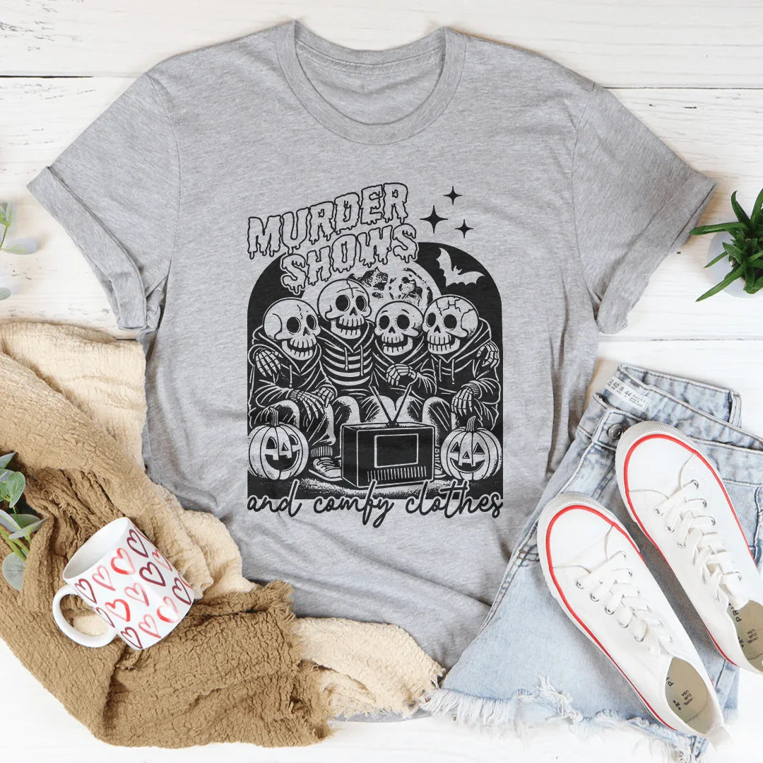 Murder Shows and Comfy Clothes Tee Athletic Heather / S Peachy Sunday T-Shirt
