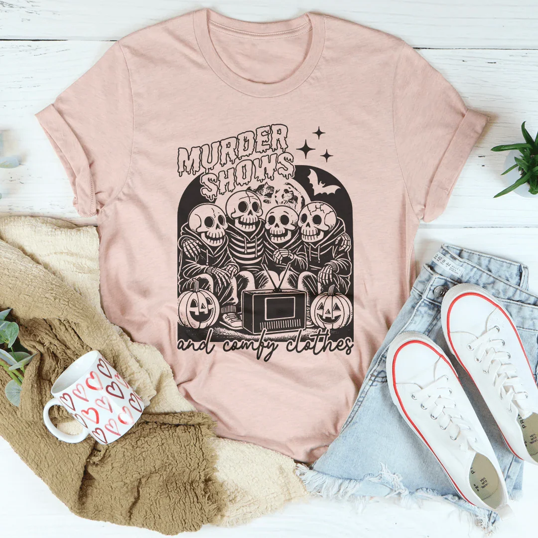 Murder Shows and Comfy Clothes Tee Heather Prism Peach / S Peachy Sunday T-Shirt