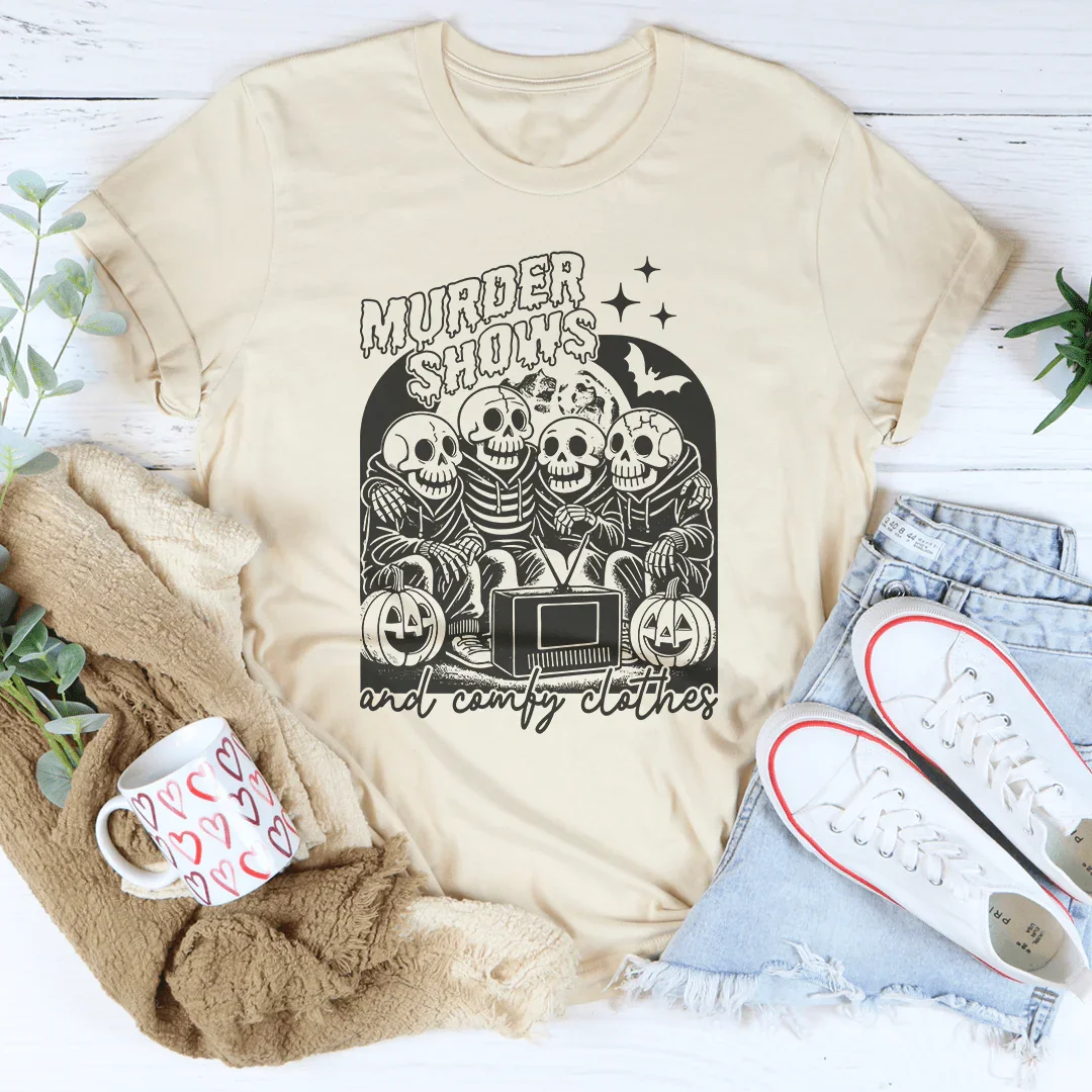 Murder Shows and Comfy Clothes Tee Soft Cream / S Peachy Sunday T-Shirt