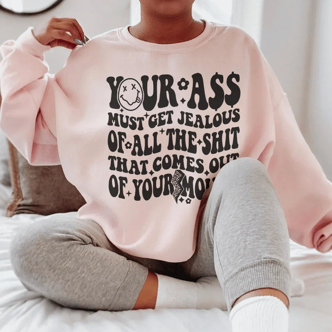 Must Get Jealous Sweatshirt Light Pink / S Peachy Sunday T-Shirt