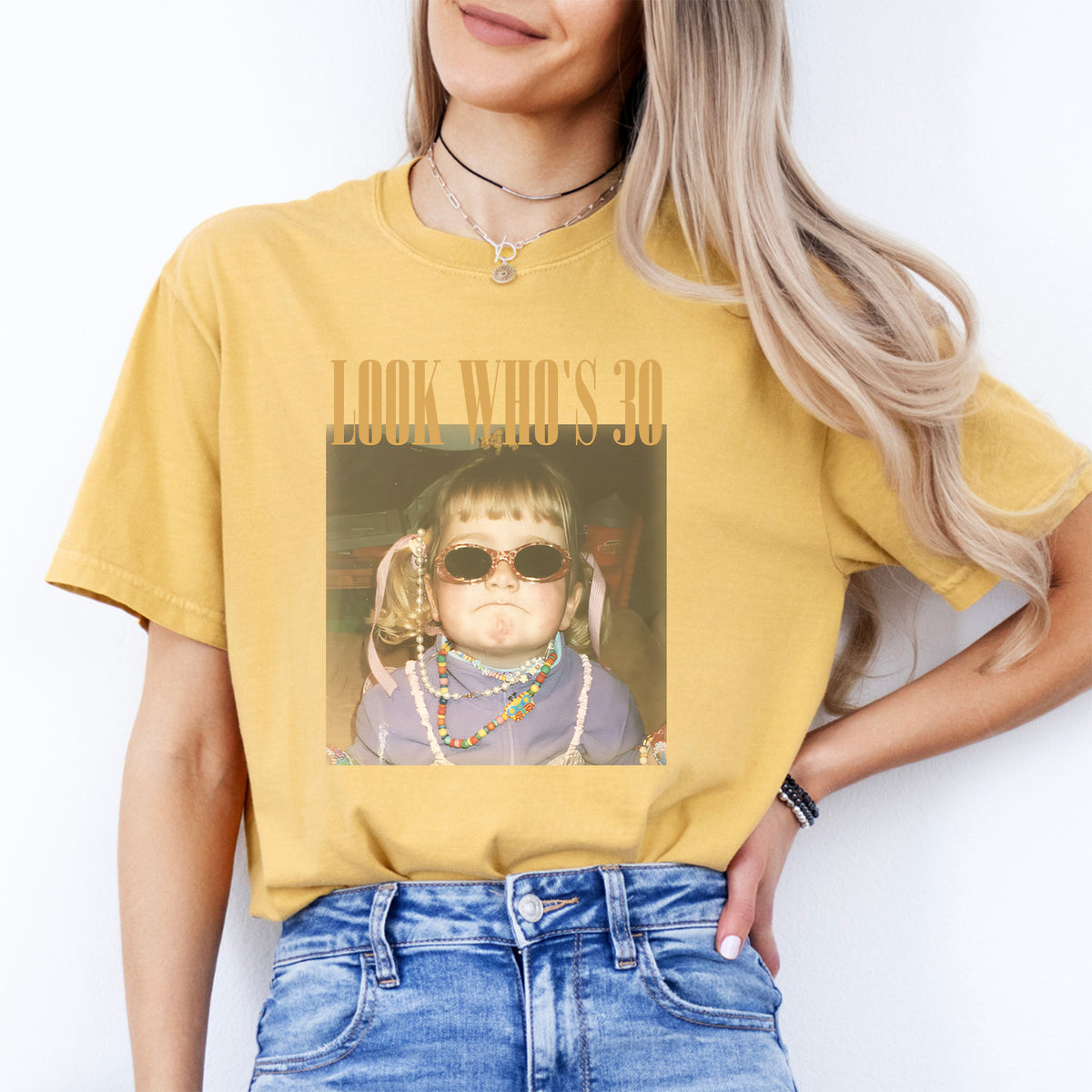 Custom Photo Vintage Birthday Tee