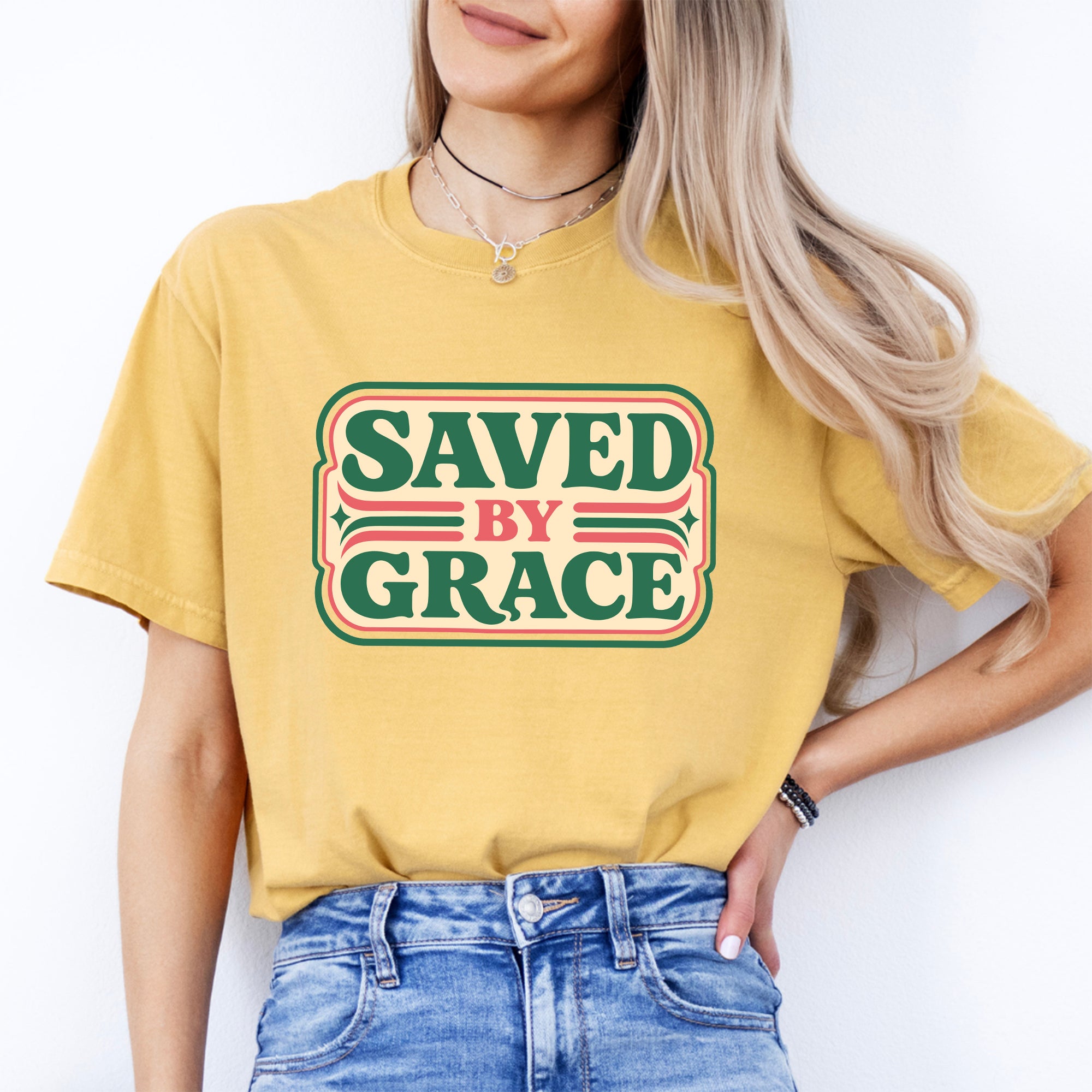 T-shirt « Sauvée par la grâce »
