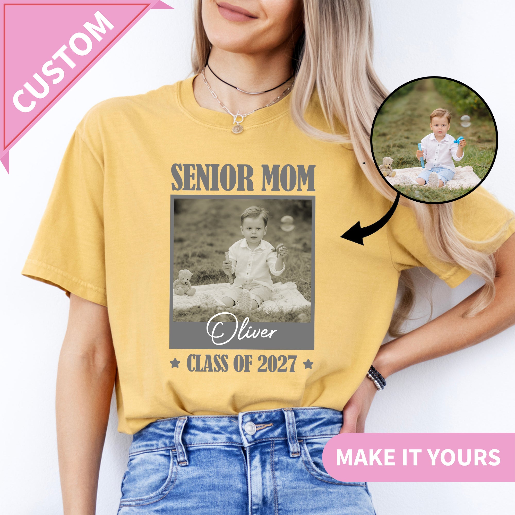 Personalized Senior Mom 2027 Tee