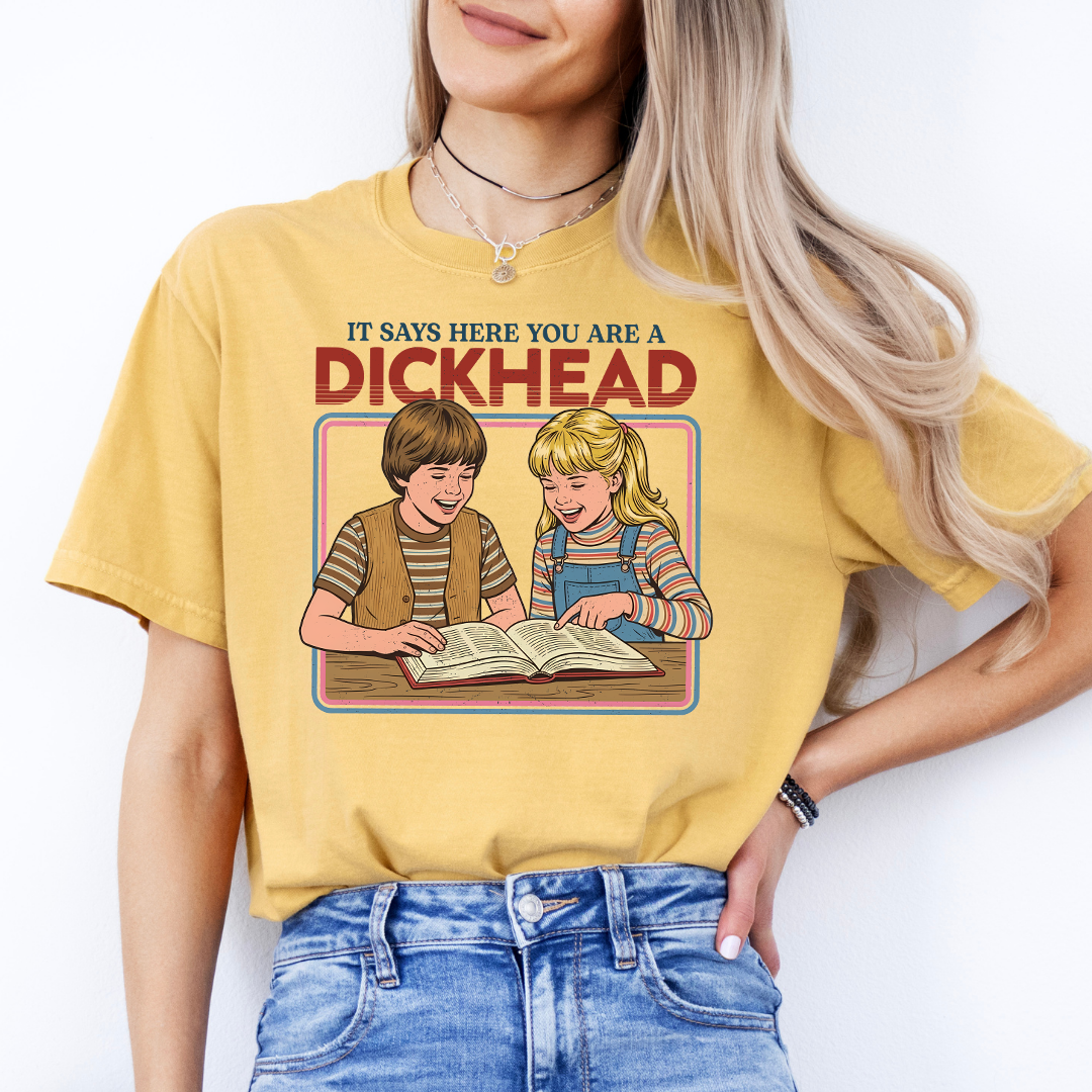 Aquí dice que eres una camiseta de imbécil