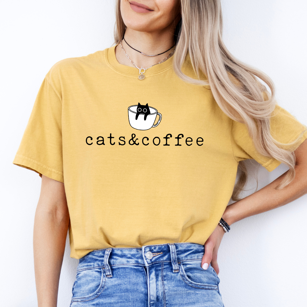 Cats And Coffee Tee