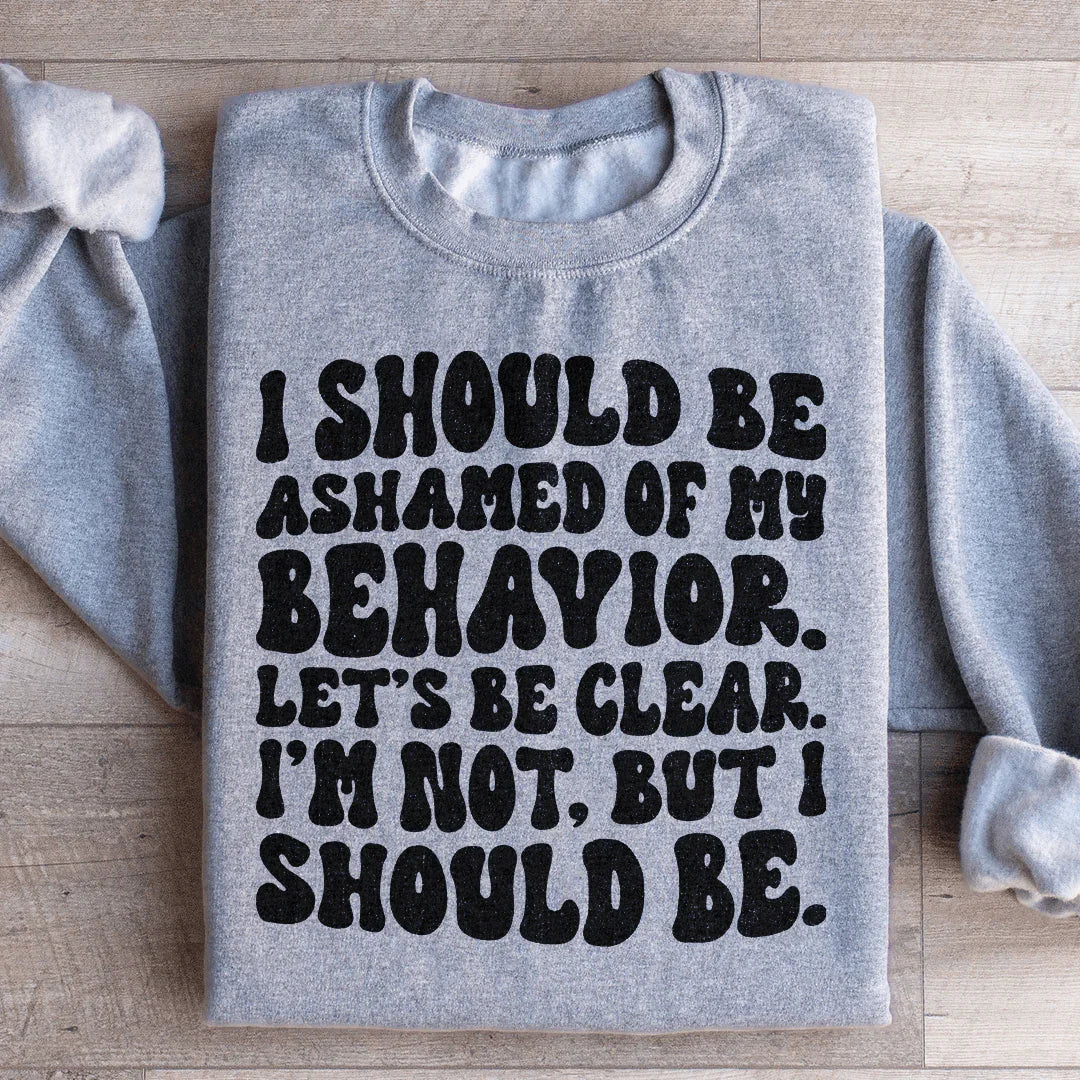 My Behavior Sweatshirt Sport Grey / S Peachy Sunday T-Shirt