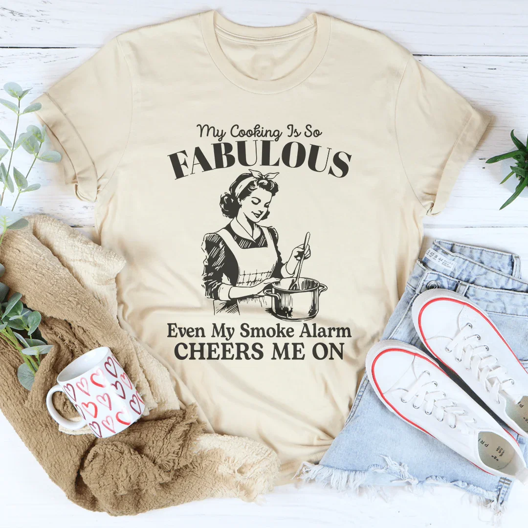 My Cooking Is So Fabulous Even My Smoke Alarm Cheers Me On Tee Soft Cream / S Peachy Sunday T-Shirt