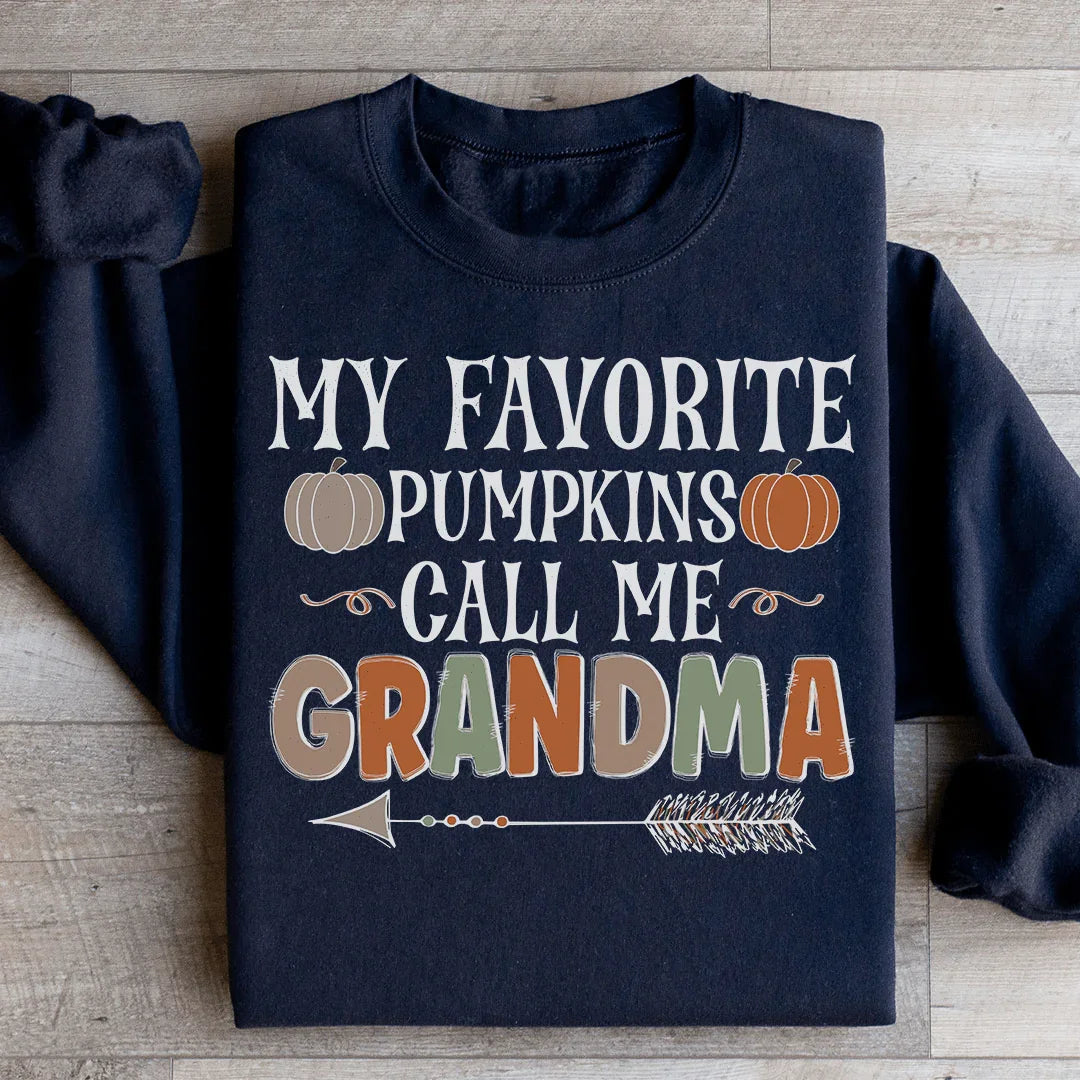 My Favorite Pumpkins Call Me Grandma Sweatshirt Black / S Peachy Sunday T-Shirt