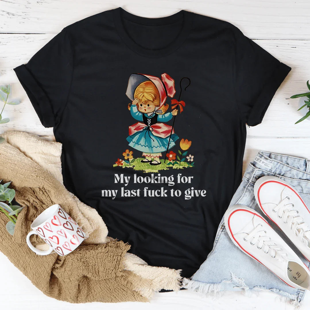 My Looking For My Last Fuck To Give Tee Black Heather / S Peachy Sunday T-Shirt