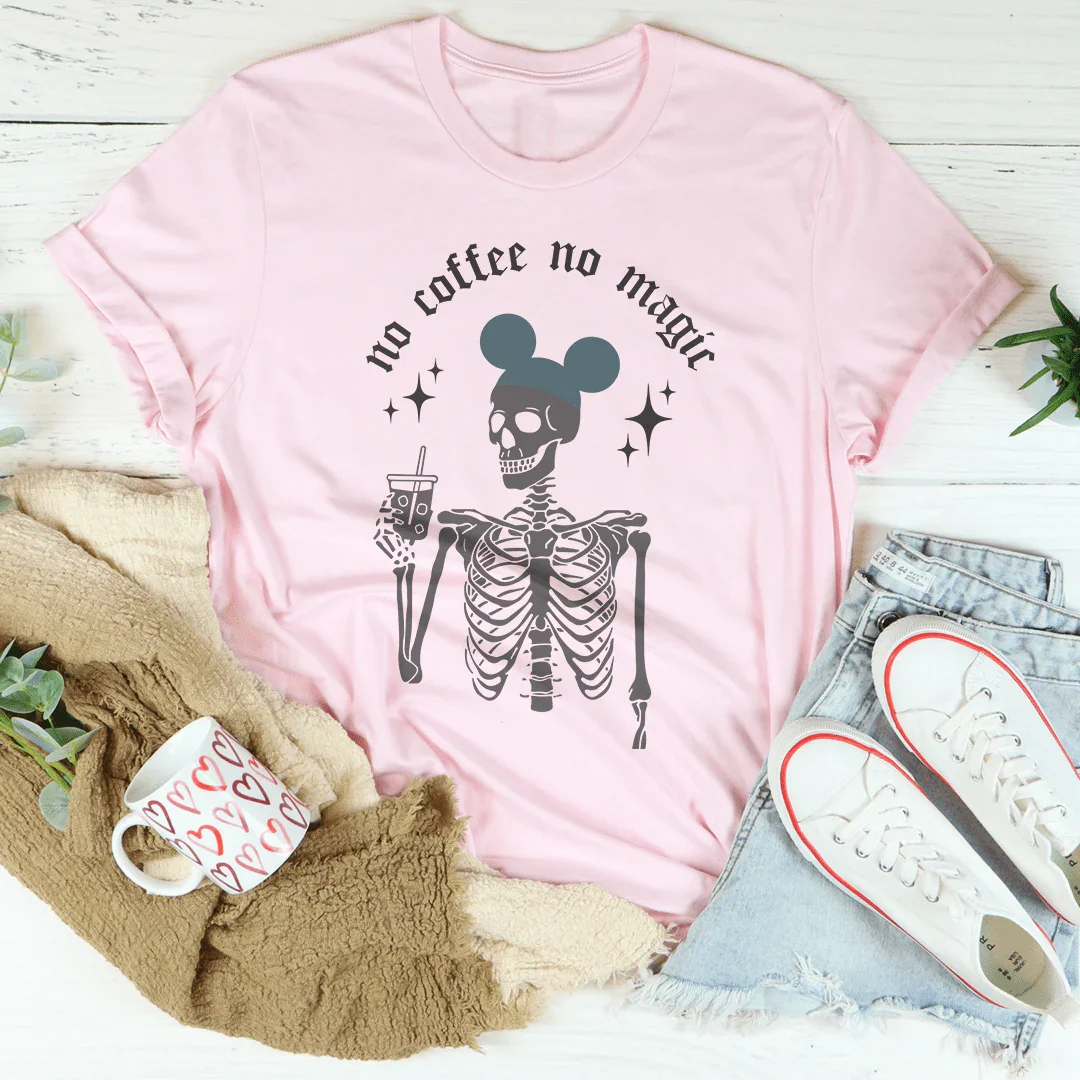 No Coffee No Magic Tee Pink / S Peachy Sunday T-Shirt