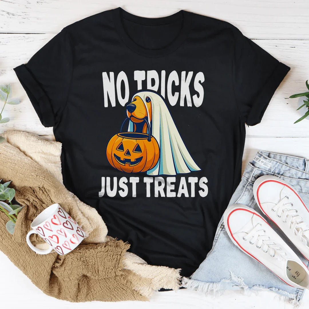 No Tricks Just Treats Tee Black Heather / S Peachy Sunday T-Shirt