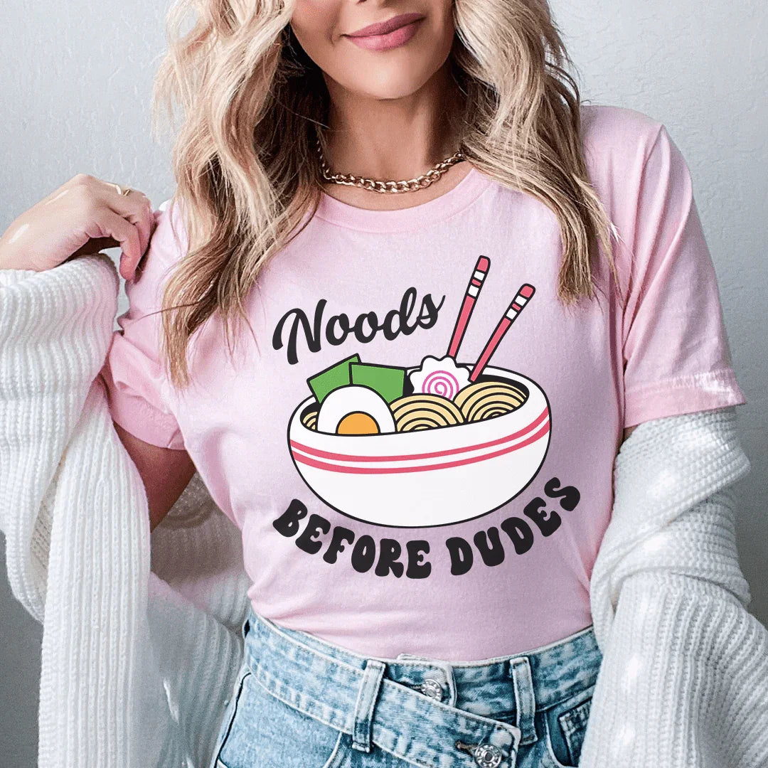 Noods Before Duds Tee Peachy Sunday T-Shirt