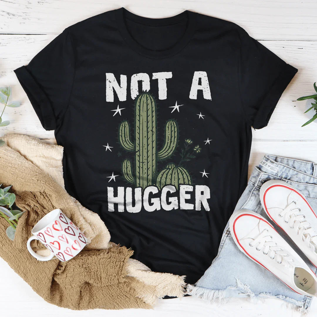 Not A Hugger Tee Black Heather / S Peachy Sunday T-Shirt