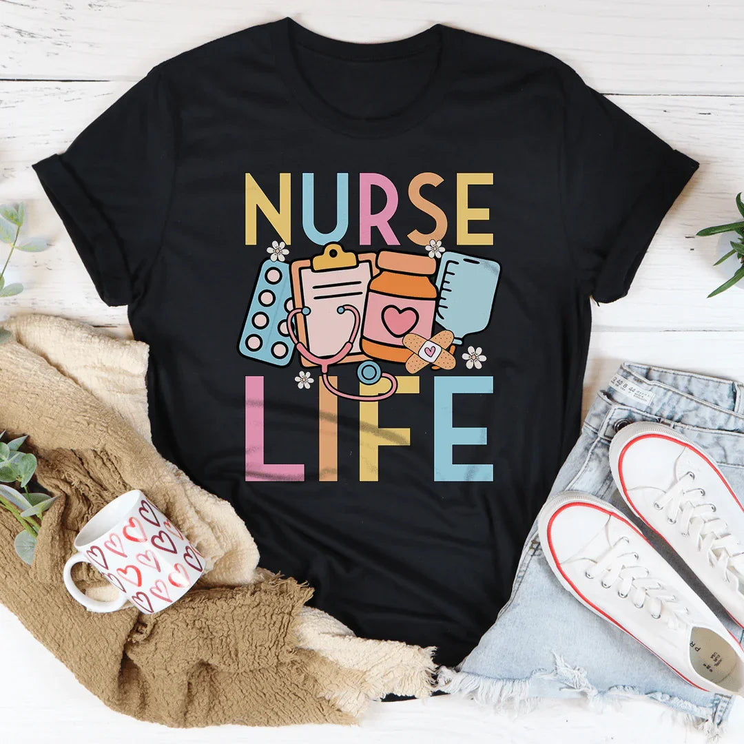Nurse Life Tee Black Heather / S Peachy Sunday T-Shirt