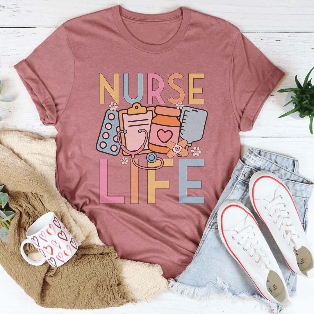 Nurse Life Tee Mauve / S Peachy Sunday T-Shirt