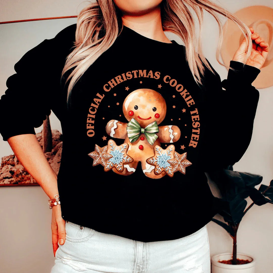 Official Christmas Cookie Tester Sweatshirt Black / S Peachy Sunday T-Shirt